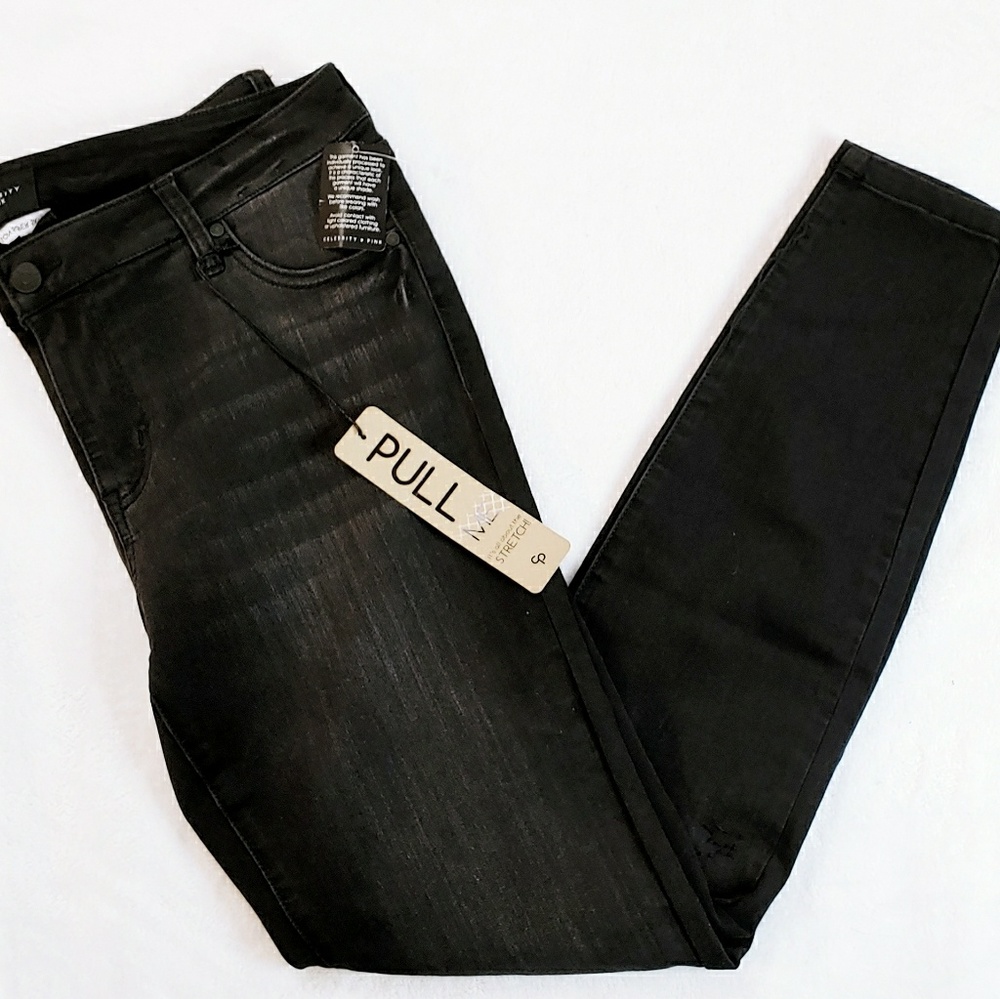 Celebrity Pink Skinny Black Jeans